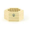 Image de Graine Créative Boite en Bois hexagonale et Couvercle cannage 13 x 11 x 6 cm