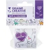 Image de Masking tape large à colorier - Dinosaures 4,6 cm x 5 m