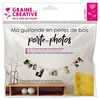 Image de Kit Ma guirlande en perles de bois porte photo 'Graine Créative by PW' Kiwi et fuchsia