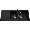 Image de Evier 2 bacs, 1  gouttoir BRIO coloris noir
