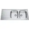 Image de Evier 2 bacs, 1 égouttoir ROCK inox lisse