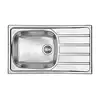 Image de Evier 1 grand bac, 1 petit égouttoir ROCK inox ministructure
