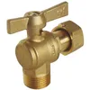 Image de SOMATHERM FOR YOU, Robinet d'arrêt équerre laiton M3/4" avec écrou tournant 3/4", manette papillon, double joint torique, pour compteur d'eau, usage eau potable, norme ACS