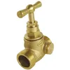 Image de SOMATHERM FOR YOU, Robinet d'arrêt à potence à purge à visser - Double Mâle 3/4" - Corps en laiton brut - Norme ACS - Idéal pour vidage et hivernage - Entretien facile - Température max 80°C