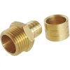 Image de SOMATHERM FOR YOU, Raccord à glissement mâle 15/21 pour tube PER Ø16 - Installation facile, résistant à la corrosion, norme NF, pression max 10 bars, température de 5°C à 90°C