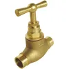 Image de SOMATHERM FOR YOU, Robinet d'arrêt à potence à souder 14mm - Corps en laiton brut - Durable et fiable - Compatible avec tube cuivre - Idéal pour eau chaude et froide - Entretien facile