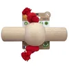 Image de Wouapy Jouet Ovni en Bois et Corde pour Chiens. Jouet interactif, Robuste et Durable.
