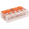 Image de WAGO, Borne de Raccordement S221 Compact, Connexion Rapide 5 Conducteurs avec Leviers 4mm², Orange, Compatible Conducteurs 0.2-4mm², 450V/32A, Dimensions 30x8.4x18.8mm, Garantie 2 Ans