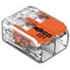 Image de Wago, Borne à Levier S221, Sachet de 5, 2 Entrées, Pour Fils Rigides, Semi-Rigides et Souples 0,5-6 mm², Tension 450V, Courant 41A, Longueur Dénudage 12-14mm, Installation Rapide et Efficace
