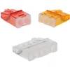Image de BLM, Lot de 100 Bornes Mini Connex à Insertion Directe pour Fils 0,2-2,5 mm², 450V, 24A, Longueur Dénudage 11mm, 30x2 Entrées, 50x3 Entrées, 20x5 Entrées, Couvercles Codés Couleur