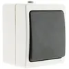 Image de Zenitech Bouton Poussoir Aquae étanche en saillie IP54 - Blanc et Noir