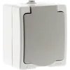 Image de Prise 2P+T 16A Gris Clair IP54 - Akya