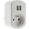Image de Zenitech - Chargeur  2p + T + 2 Usb 2.1a Blanc