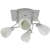 Image de Xelux - Plafonnier carré Gris satiné 4 lumières Spots orientables et inclinables 4 x 40 W G9