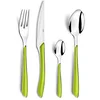 Image de AMEFA - Ménagère 24 couverts de table pour 6 personnes - Eclat - Acier inoxydable 18/0, Finition Brillante - Vert Anis