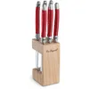 Image de Lou Laguiole - Bloc de 6 couteaux à steaks tradition rouges - lame 11.5 cm OS