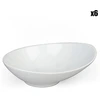 Image de Médard de Noblat - 6 Assiettes creuses en Porcelaine Sven blanches - 22x18x14 cm OS