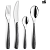 Image de Amefa - Ménagère polka nature marron/inox - 24 pièces OS