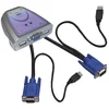 Image de Dexlan Mini Switch KVM 2 ports avec cordons intégrés VGA/USB