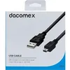 Image de DACOMEX Cordon USB 2 0 Type A mini USB B 1 5m Noir