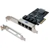 Image de Carte pcie 4X Switch 4 ports Gigabit + low profile