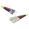 Image de CONNECT 2 m OS2 9/125 LSZH St/SC Duplex en Fibre Cordon Patch   Jaune