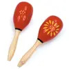 Image de Maracas En Bois Peint Rouge