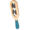 Image de Fuzeau - Petit Sistre Bois 22,5 Cm 8 Cymbalettes Serties - Instrument Musique Percussion Coloris Aléatoire - Éveil Musical, Rythme Et Jeu Enfant - Sonorités Cristallines - Dès 3 Ans - Réf. 70772