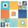 Image de LUDI - Dalles épaisses en Mousse - Tapis de Sol Géant pour bébé - Puzzle aux Motifs géométriques et Animaux - Dès 10 Mois