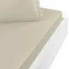 Image de Sensei Maison - Drap Housse en Percale de Coton Bonnet 30 cm Soft Percale - 140x200 cm - Ficelle