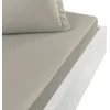 Image de Sensei Maison - Drap Housse en Percale de Coton Bonnet 30 cm Soft Percale - 140x200 cm - Gris Perle