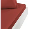Image de Sensei Maison - Drap Housse en Percale de Coton Bonnet 30 cm Soft Percale - 90x200 cm - Terracota