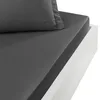 Image de Sensei Maison - Drap Housse en Percale de Coton Bonnet 30 cm Soft Percale - 140x200 cm - Anthracite