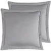 Image de Sensei Maison - Lot de 2 taies d'oreiller rayées en Satin de Coton 120 Fils VERSALUXE - 65x65 cm - Gris Acier