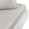 Image de Sensei Maison - Drap Housse Bonnet 40 cm en Percale Coton Soft Percale Plus - 180x200 cm - Gris Perle