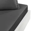 Image de Sensei Maison - Drap Housse Bonnet 40 cm en Percale Coton Soft Percale Plus - 180x200 cm - Anthracite