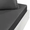 Image de Sensei Maison - Drap Housse Bonnet 40 cm en Percale Coton Soft Percale Plus - 200x200 cm - Anthracite