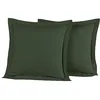 Image de Sensei Maison - Lot 2 taies d'oreiller - 100% Percale de Coton 80 Fils/cm² - Traitement Easy Care - Taille : 65x65 cm - Eucalyptus