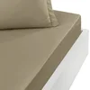 Image de Sensei Maison - Drap Housse Bonnet 40 cm en Percale Coton Soft Percale Plus - 80x200 cm - Taupe