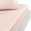 Image de Sensei Maison - Drap Housse Bonnet 40 cm en Percale Coton Soft Percale Plus - 140x190 cm - Poudre