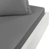Image de Sensei Maison - Drap Housse en Percale de Coton Bonnet 30 cm Soft Percale - 140x200 cm - Galet