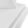Image de Sensei Maison - Drap Housse en Percale de Coton Bonnet 30 cm Soft Percale - 160x200 cm - Blanc