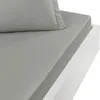 Image de Sensei Maison - Drap Housse en Percale de Coton Bonnet 30 cm Soft Percale - 200x200 cm - Gris Perle