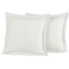 Image de Sensei Maison - Lot 2 taies d'oreiller - 100% Percale de Coton 80 Fils/cm² - Traitement Easy Care - Taille : 65x65 cm - Ecru