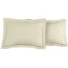 Image de Sensei Maison - Lot 2 taies d'oreiller - 100% Percale de Coton 80 Fils/cm² - Traitement Easy Care - Taille : 50x70 cm - Ficelle