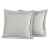 Image de Sensei Maison - Lot 2 taies d'oreiller - 100% Percale de Coton 80 Fils/cm² - Traitement Easy Care - Taille : 65x65 cm - Gris Perle