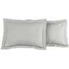 Image de Sensei Maison - Lot 2 taies d'oreiller - 100% Percale de Coton 80 Fils/cm² - Traitement Easy Care - Taille : 50x70 cm - Gris Perle