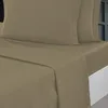 Image de Sensei Maison - Drap Plat en Percale de Coton Soft Percale - 180x290 cm - Taupe