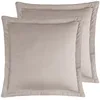Image de Sensei Maison - Lot de 2 taies d'oreiller rayées en Satin de Coton 120 Fils VERSALUXE - 65x65 cm - Taupe