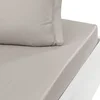 Image de Sensei Maison - Drap Housse uni Satin de Coton Bonnet 30 cm VERSALUXE - 160x200 cm - Taupe